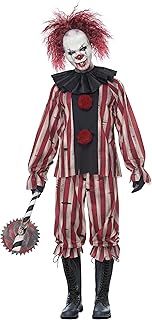 California Costumes 01283 Nightmare Clown Character Adult Sized Costumes, Red