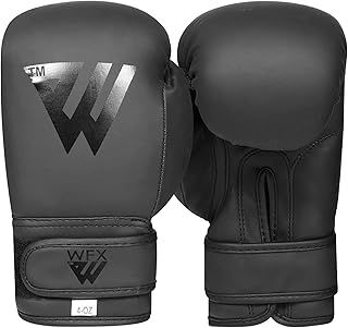 WFX Boxing Gloves for Kids 2 Oz/4 Oz/6 Oz Training MMA Boys Girls Punching Bag Kickboxing Muay Thai Youth Junior Black Gloves