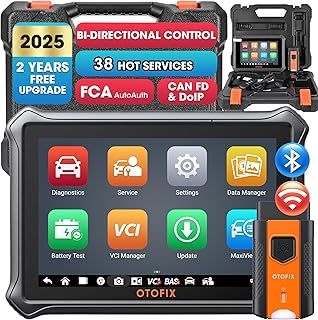 OTOFIX D1 Lite OBD2 Scanner, [2 Years Free Update] 2025 with Bi-Directional Control Scan Tool, All System Diagnostics, 38+ Functions, Oil Reset, EPB, SAS, BMS, ABS Bleeding, Auto VIN, FCA SGW