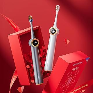 [Vibrating & Flossing 2-in-1] 2025 Strongest Cleaning RANVOO Bubble Sonic Electric Toothbrush 100% Plaque Removal 3 Days Whiter Orthodontic Gum Care 60-day Battery Mother's Day Gift 3 Modes Timer Grey