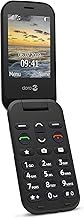 Doro 6040 Unlocked 2G Dual SIM Clamshell Big Button Mobile Phone for Seniors with 2.8" Screen, GPS Localisation Black (Renewed)