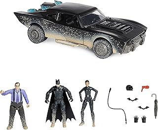 DC Comics, Ultimate Batman Set w/Exclusive 10-cm Batman, Selina Kyle and The Penguin Action Figures, Batmobile, Batman Movie Kids’ Toys, Aged 4 and up (Amazon Exclusive)