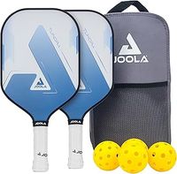 JOOLA Blue Lightning Pickleball Set Including 2 Bats, 4 Balls and Bag, Ideal for Recreational Players, Blue, 7 Pieces