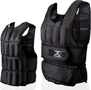 MAXSTRENGTH Adjustable Weighted Vest for Weight Loss & Fitness Training – 10kg, 15kg, 20kg, Comfortable Fit for Running & Strength Training