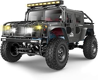 1:12 Scale All-Terrain Remote Control Car, 4WD RC Cars with 2.4 GHz, RC Climbing Truck, IPX4 Waterproof Off-Road Vehicle with Two Rechargeable Batteries, for Kids Teens Adults