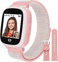 PTHTECHUS 4G Smart Watch for Kids with SIM Card, Kids Phone Smartwatch GPS Tracker, Call, Voice & Video Chat, Alarm, Camera, SOS, Touch Screen WiFi Music Wrist Watch for 4-12 Boys Girls