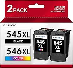 545XL 546XL Ink Cartridges Replacement for Canon 545XL 546XL Ink Cartridges for Pixma TS3355 TS3350 TS3150 MG3050 MG2550S MG2950 (1 Black 1 Tri-Colour)
