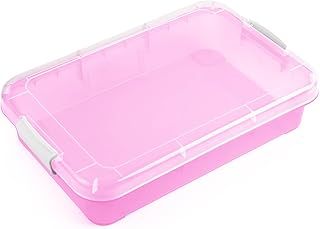15Inch Portable Sensory Bin Play Tray with Lid, Fill with Water, Sand, Beads and More