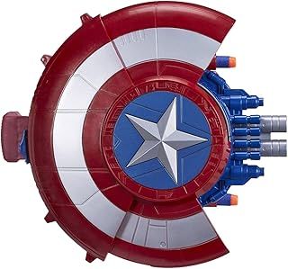 Captain America Shield, Kids Shield Launcher Toy, Hero Launcher Shield Toy, Role Playing Toy for Kids, Includes 1 Shield & 10 Soft Balls
