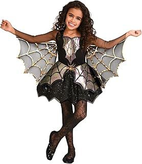amscan Childs Iridescent Spider Web Girl Fancy Dress Halloween Costume