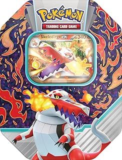 Pokémon TCG: Paldea Partners Tin – Skeledirge ex (1 Foil Promo Card & 4 Booster Packs)