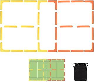 BOOSTEADY Court Lines Marker Kit Anti-Wind-Resistant Throw Down Markers 28pcs, Pickleball Net Court for Indoor Court