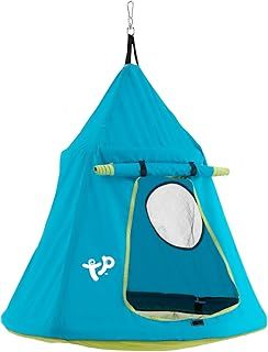 TP Toys UFO Swing Seat Blue With Mesh Window. Den Floor Is Constructed Of Durable Plastic Mesh For Ventilation And Drainage, Best Place For Kids To Hang About - Suitable For 3+ Years.