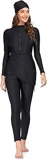 seafanny Womens' 3 Pieces Muslim Swimwear Full Cover Hijab Burkini Modest Swimsuit Burkini