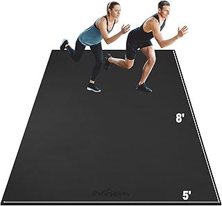 innhom Large Exercise Mat Fitness Mat for Home Gym Workout Gym Mat for Fitness, Floor Exercises, HIIT, Cardio, Gym Work, Equipment Heavy Duty Rubber Flooring for Gym
