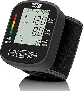 Wrist Blood Pressure Monitor CE Approved for Home Use - Medical Blood Pressure Machine Reader - Dual Users with Memory - Sphygmomanometer Adjustable Wrist Cuff LCD Display Heart Rate Monitor