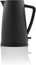 Swan SK14640BLKN Stealth Jug Kettle, Steamlined Design, Rapid Boil, 1.7L, 3000W, Matte Black