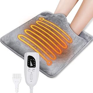 Cuplu 40x40 Electric Foot Warmer, Auto Shut Off - Washable Electric Feet with 6 Heat Levels 4 Timers, Warmer Fast Heating Pad Cushion for Foot, Back and Full Body for Women Men(Gray)