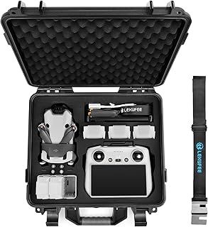 LEKUFEE Waterproof Hard Carrying Case for DJI Mini 4 Pro/3 Pro/3 Drone, DJI RC 2, RC N3/N2/N1 Remote Controller and Accessories (Case Only)