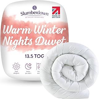 Slumberdown Warm Winter Nights King Size Duvet - 13.5 Tog Thick & Heavyweight UK Made Quilt for Cold Chilly Nights - Keeps you Cosy & Toasty, Soft Touch Cover, Hypoallergenic Bedding (225 x 220cm)