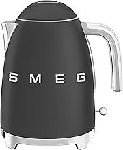 Smeg 50’s Style Jug Kettle, Soft Opening, 360 Swivel Base, Anti-Slip Feet, 300W, 1.7L, Matte Black