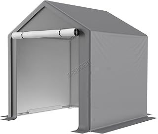 BIRCHTREE Outdoor Garden Storage Tent Bike Motorcycle Carport Shed Shelter Steel Frame Zipper Door Waterproof Cover