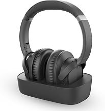 Avantree Ensemble - Wireless Headphones for TV Listening, Compatible with TVs with Optical, AUX, or Bluetooth Audio Outputs - Comfortable Headphones for Seniors with Charging Dock, 35hr Playtime