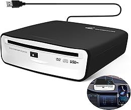 External Universal CD Player for Car - Portable CD Player with Extra USB Extension Cable, Plugs into Car USB Port,Laptop,TV, Computer for Android 4.0 and Above Navigation