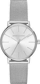 Armani Exchange Three-Hand Stainless Steel Women's Watch, 36mm Case Size, Stainless Steel or Leather Strap
