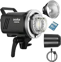 Godox MS200-V Compact Studio Flash, 200W GN53 5800K Speedlite, 0.1-1.3s Recycle Time Strobe Light, Bowens Mount, MS200V Speedlight with 2.4G Wireless X System and 10W LED Modeling Lamp