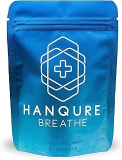 Hanqure Breathe - Lung Cleanse Supplement with Mullein Leaf Extract for Lungs Detox and Normal Mucus Maintenance. Contains Elderberry, Vitamin D, Ginseng & Reishi for Respiratory Health.