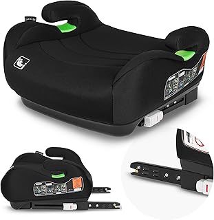 Lionelo Luuk FIX Booster Car Seat with ISOFIX Latest i-Size Standard R129 for Kids 22-36kg, 125-150cm, Advanced Child Safety with Breathable & Washable Cover, Adaptive Foam, Comfort Armrests