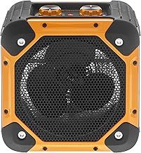 Dimplex RUG3TS Rugged 3kW Electric Fan Heater, Free Standing Workshop Fan Heater with 2 Heat Settings, Cool Blow Function, Thermostat, Carry Handles and Air Inlet Filter, Black & Yellow