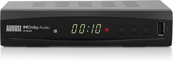 August DVB482 Freeview HD Recorder – Set-Top Receiver Boxes, HDMI 1080p – Watch & Record Two Channels – EPG, TimeShift, USB Recording, Multimedia Player – Not Compatible With Satellite