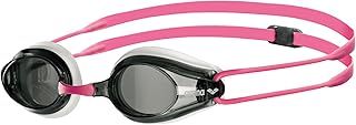 Arena Tracks Unisex Adult Anti-Fog Racing Swimming Goggles with UV Protection, 4 Interchangeable Nose Bridges, Silicone Seals