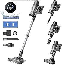 Proscenic P11 Mopping Cordless Vacuum Cleaner,45KPA 60Mins Wet Dry Vacuum and Mop Combo All in one, Lightweight Stick Vacuum with LED Display, Cordless Hoover For Hardwood Floor Carpet Carpet Pet Hair