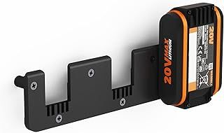 NewGround Designs Battery Wall Mount Suitable for Worx PowerShare Batteries 20 V Holder Wall Mount [Made in Germany] (3 Batteries)