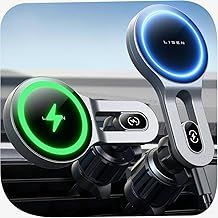 LISEN for MagSafe Car Mount Charger 【15W Fast Charging】 for iPhone Magsafe Charger Car Phone Holder Wireless Charger for iPhone 16 Pro Max Plus 15 14 13 12 Series