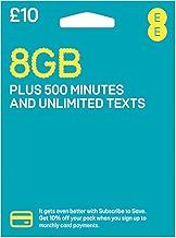 EE Pay As You Go SIM Card UK PREPAID PAYG £10 Bundle 8GB + (12GB FREE DATA every month for 6 months with regular top ups (Promotion request deadline of 07.10.2025)
