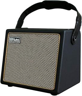 Coolmusic BP MINI Acoustic Guitar Amplifier, 30 Watt Bluetooth Speaker Rechargeable Portable Amp with Microphone Input Supports Volume Bass Treble Control Reverb Chorus Effect