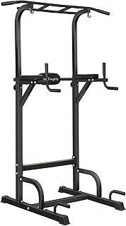 BangTong&Li Power Tower Dip Station Adjustable Pull Up & Dip Stands Multi-Function Strength Training Pull up Bar Fitness Equipment for Home Gym