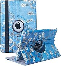Rotating Case for iPad 9.7 inch 6th Gen, 5th Gen, iPad Air 2 - 360 Degree Rotating Stand Protective Cover with Auto Sleep Wake for iPad 9.7 2018 2017 (Blossom)