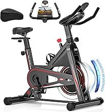DMASUN Exercise Bike for Home Gym Use with LCD Display & Tablet Holder, Super Quiet Magnetic Resistance Indoor Cycling Bike, Professional Stationary Bike with Comfortable Seat Cushion, 350LBs Capacity