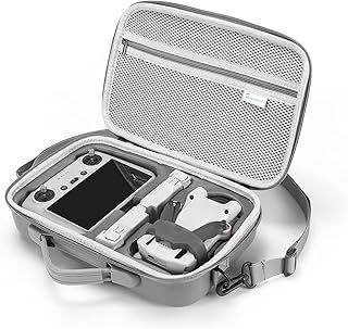 SKYREAT Mini 3 Pro Case,Portable PU Waterproof Carrying Case with Shoulder for DJI Mini 3/Mini 3 Pro/Drone and Battery Accessories(for DJI RC Controller)