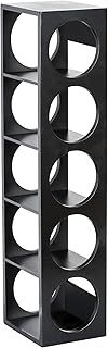 woodluv Bamboo Stackable Slimline Wine Rack, Free Standing, Horizontal Holder for Wine Bottles, Space-Saving, Durable, Wine Storage Solution - Natural