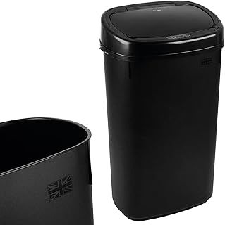 Dihl - UK MADE - 50L Black Sensor Bin with Black Sensor Bin Lid Kitchen Waste Dust Bin Automatic Motor