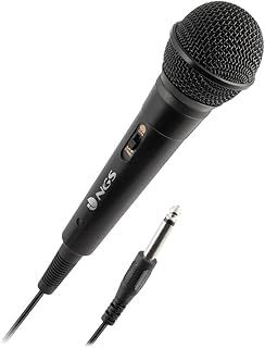 SINGER FIRE - Dynamique Voice Microfone, Wired Microphone with 3-meter-long Wire, 6,3mm Jack Connexion and On/Off Button (Package may vary)