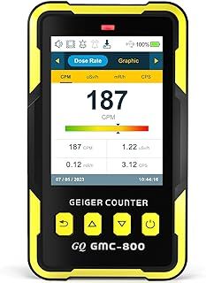 Nuclear Radiation Detector GQ GMC-800 Geiger Counter USA Design Product US National Standard Large Color LCD 5 Alarm Types Dosimeter Data Save & Global Share Beta Gamma X-ray Portable Device