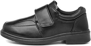 Trux Fred Boys Black Easy Fasten School Shoe