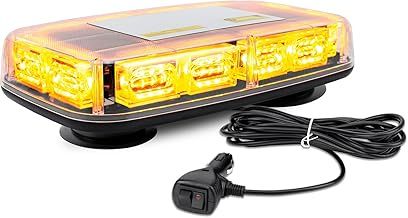 WE LITING Amber LED Strobe Roof Light Super Bright 48 LED Car Roof Top Emergency Warning Light 12V-24V Recovery Strobe Beacon Light 16 Flash Modes with Magnetic Base For Car Truck Vehicles (1PCS)
